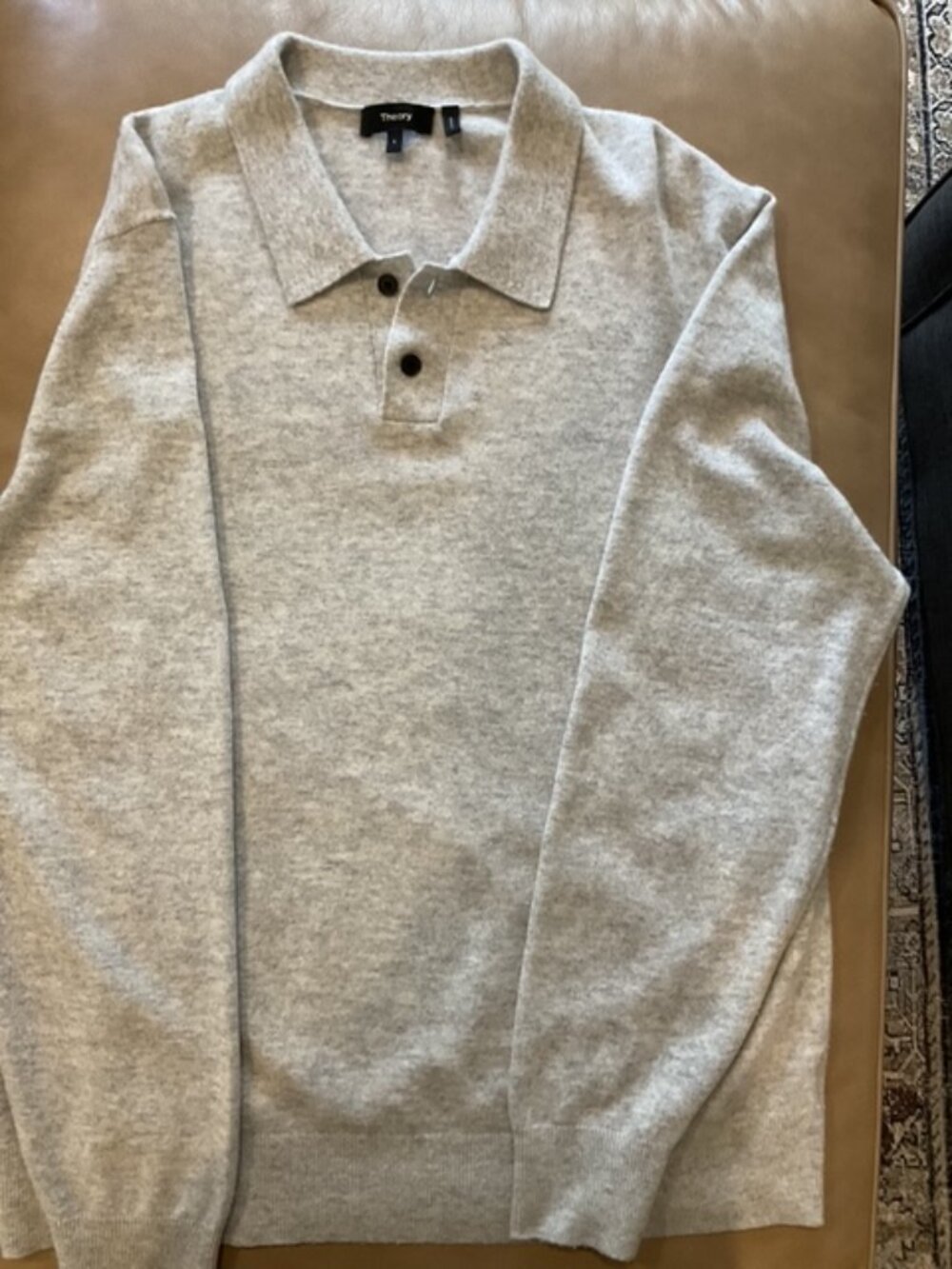 Theory Men's Wood Polo Sweater (Large) - Like New